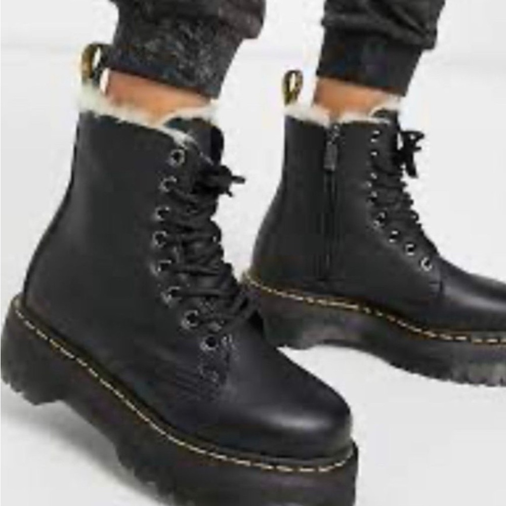 Dr.Martens Jadon Black Leather Women's Boots